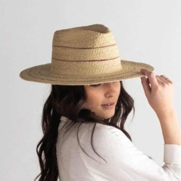 CAMILA FEDORA - NATURAL WITH STRIPES 55 XS - Picture 4 of 10